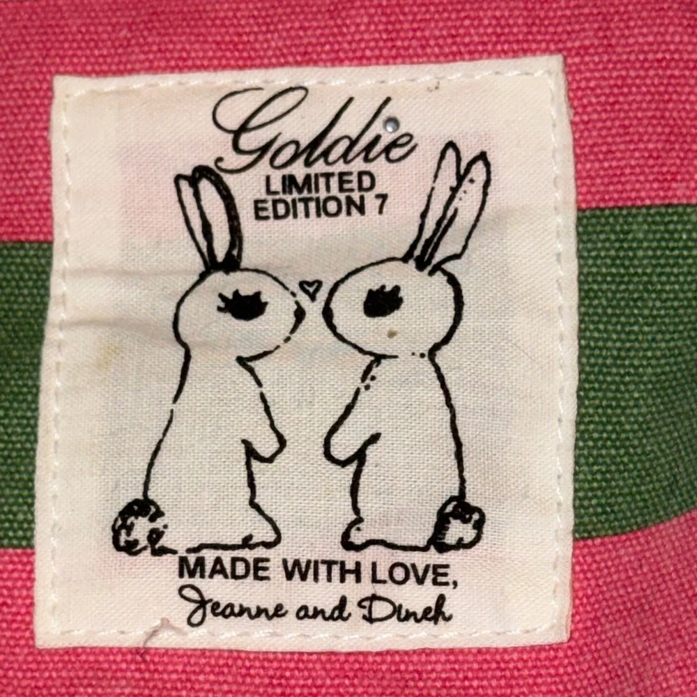 Bath‎ & Body Works Goldie Green and Pink Striped Tote
